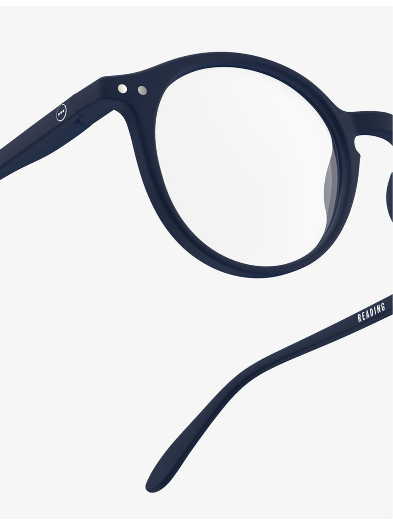 Izipizi #D navy reading glasses round frame - British product