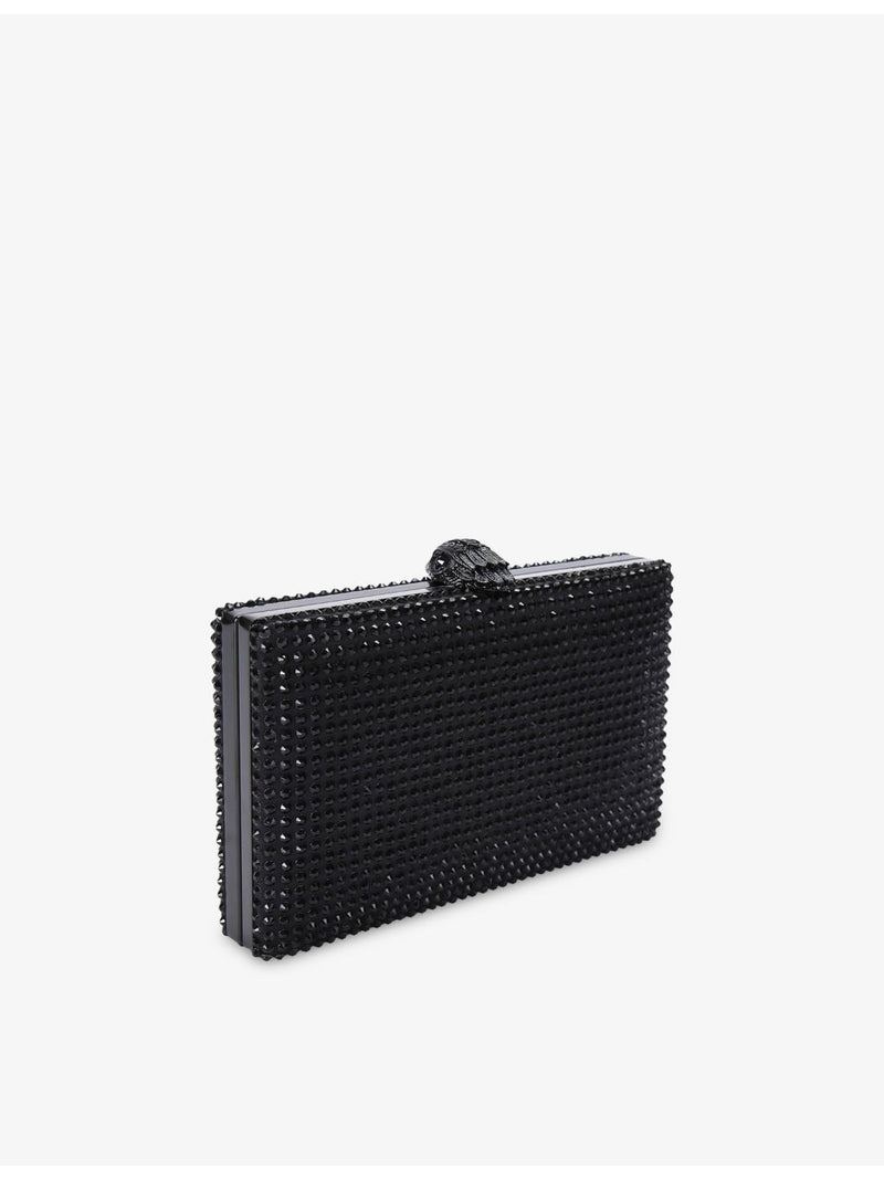 Kurt Geiger Kensington woven clutch bag with stud detail (British brand)