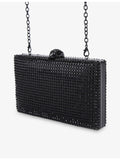 Kurt Geiger Kensington woven clutch bag with stud detail (British brand)