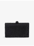 Kurt Geiger Kensington woven clutch bag with stud detail (British brand)