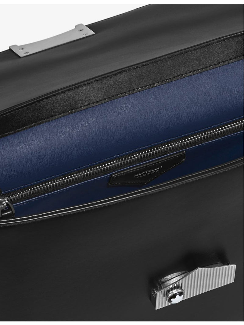 Montblanc leather briefcase with logo plaque, imported from the UK