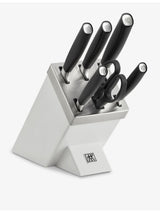 selfridges Zwilling J.A. Henckels All Star 7-Piece Stainless Steel Knife Block- Buy online at McGrocer