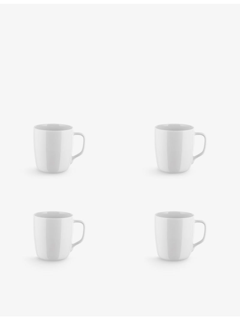 Alessi Itsumo porcelain mug set of four 8.9cm, imported from the UK