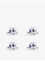 selfridges Alessi Itsumo Yunoki Porcelain Coffee Cup and Saucer Set of 4- Buy online at McGrocer
