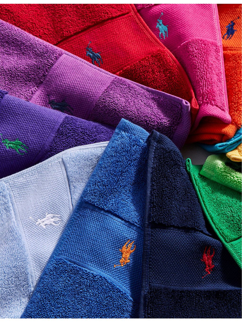 Ralph Lauren Polo Player embroidered cotton bath sheet 160cm x 90cm, imported from the UK