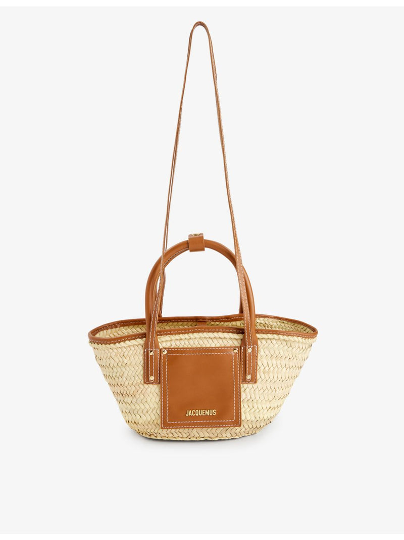 Jacquemus Le Petit Panier natural palm tote bag, UK version
