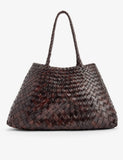 Dragon Diffusion Santa Croce woven leather basket bag - British product