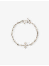 selfridges Avelli Cross Pendant Sterling Silver Bracelet 18cm- Buy online at McGrocer