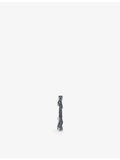 Biiju platinum and black diamond single hoop earring (British brand)
