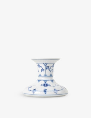 Royal Copenhagen Blue Fluted Plain candle holder 7.5cm, UK version