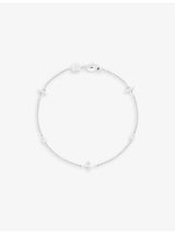 selfridges Astrid & Miyu Cosmic Star Charm Rhodium-Plated Sterling-Silver and Cubic Zirconia Bracelet 16.5cm- Buy online at McGrocer