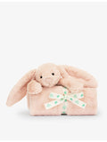 Jellycat Bashful Bunny faux-fur blanket 70cm, UK version