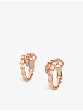 Bvlgari Serpenti Viper hoop earrings 18ct rose gold diamonds - British product