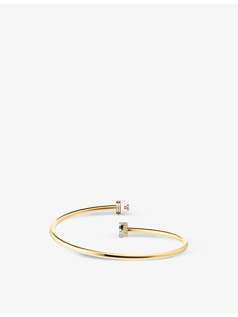 Boucheron Quatre white-edition bracelet in 18ct gold, ceramic and diamonds, UK version