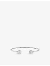 selfridges Boucheron Serpent Bohème double motif 18ct white-gold and 0.26ct diamond bracelet- Buy online at McGrocer