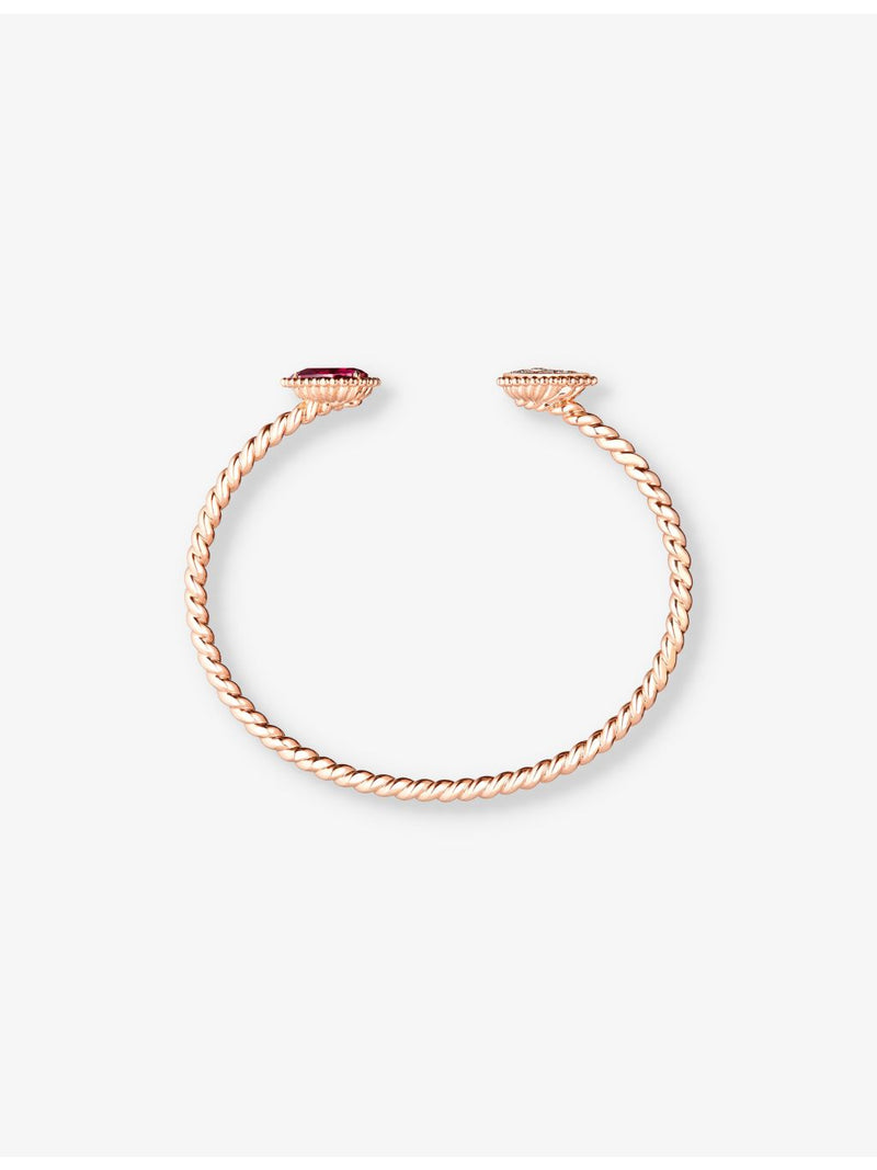 Boucheron Serpent Bohème pink gold diamond bangle - British product