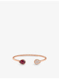Boucheron Serpent Bohème pink gold diamond bangle - British product