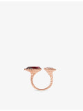 Boucheron Serpent Bohème pink gold diamond and rhodolite ring (British brand)