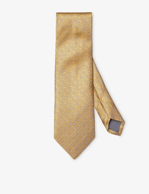 Eton Geometric-Pattern Silk Tie