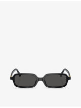 selfridges Miu Miu MU 11ZS Rectangle-Frame Acetate Sunglasses- Buy online at McGrocer