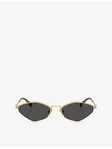 selfridges Miu Miu MU 56ZS Irregular-Shape Metal Sunglasses- Buy online at McGrocer