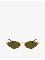 selfridges Miu Miu MU 56ZS Irregular-Frame Metal Sunglasses- Buy online at McGrocer