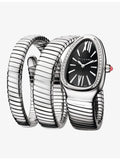 Bvlgari Serpenti Tubogas stainless-steel diamond watch 35mm, UK version