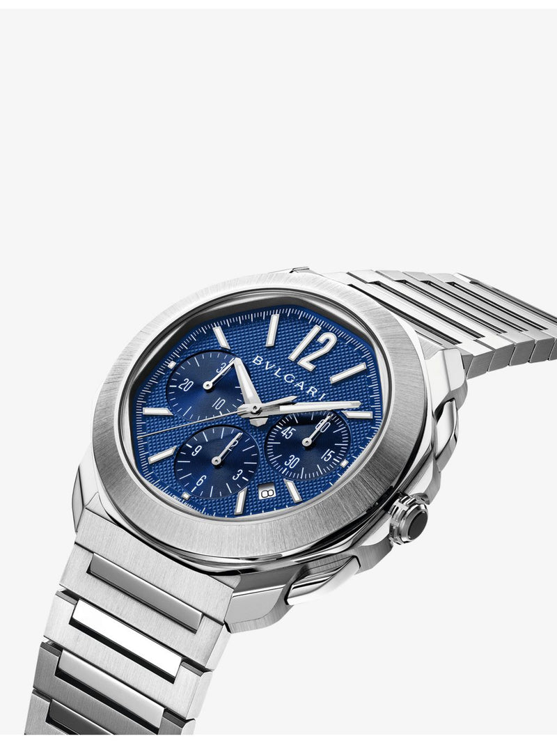 Bvlgari Octo Roma chronograph stainless steel automatic watch 42mm (British brand)