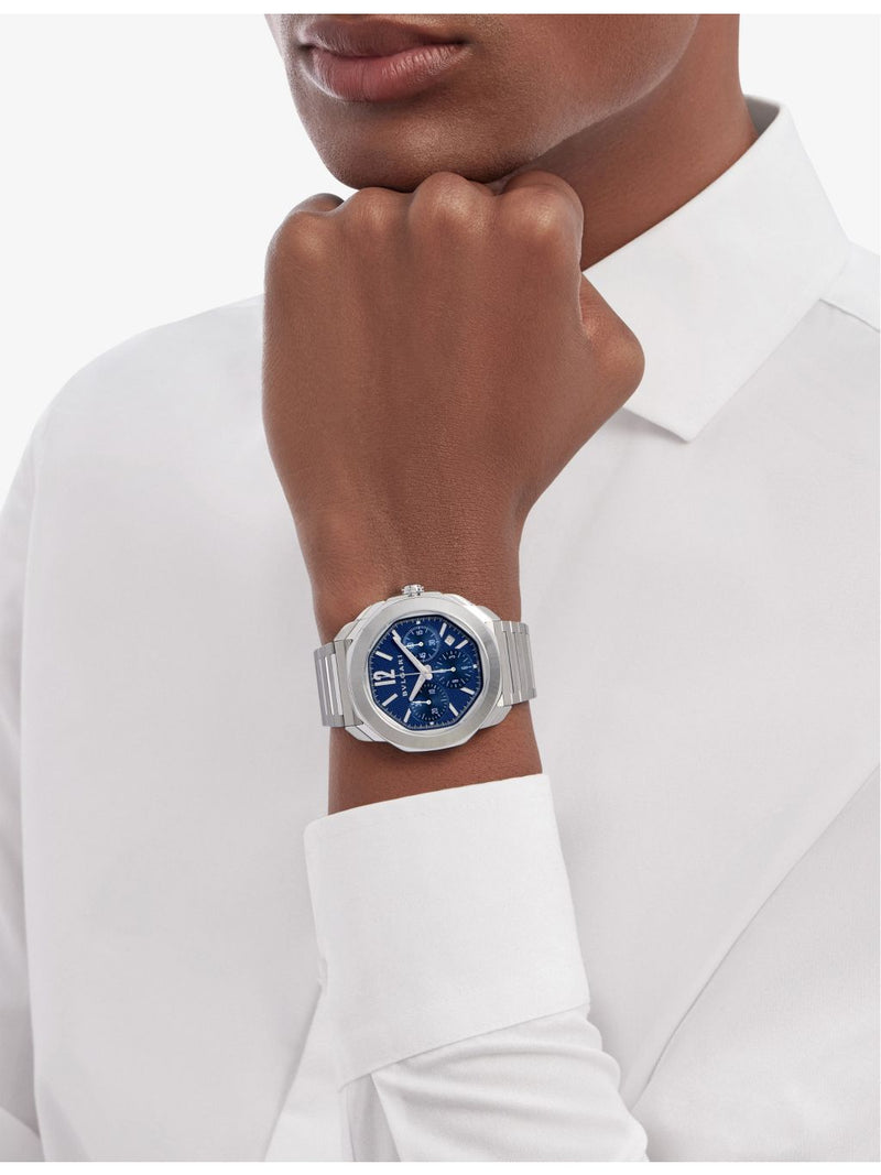 Bvlgari Octo Roma chronograph stainless steel automatic watch 42mm (British brand)