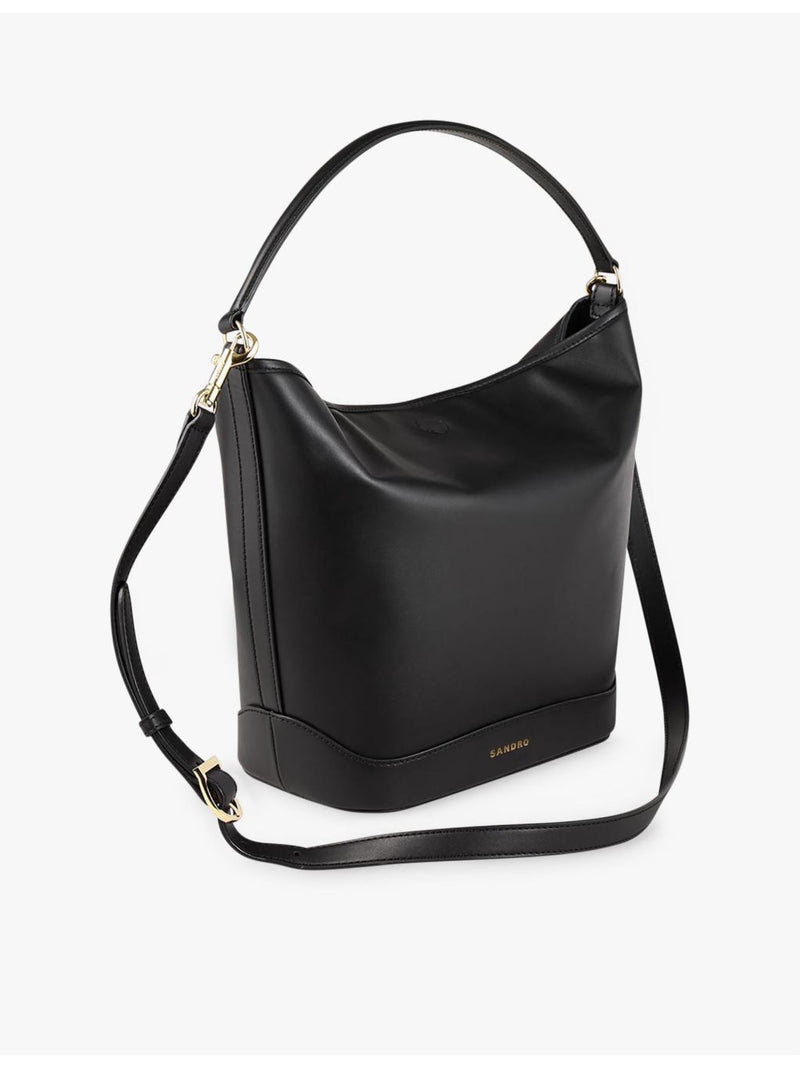 Sandro slouchy leather shoulder bag, imported from the UK