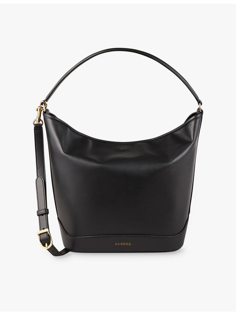 Sandro slouchy leather shoulder bag, imported from the UK