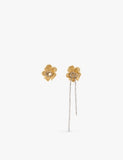 Maje Flower Gold-Tone Brass Drop Earrings