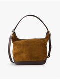 Sandro suede and leather shoulder bag, imported from the UK