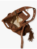 Maje Miss M tassel-embellished suede shoulder bag, UK version
