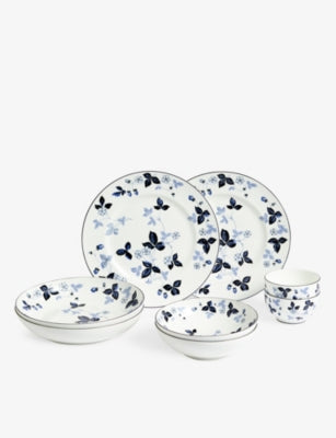 Wedgwood Wild Strawberry Inky Blue 8-piece dinnerware set, UK version