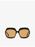 Tom Ford irregular-frame acetate sunglasses (British brand)