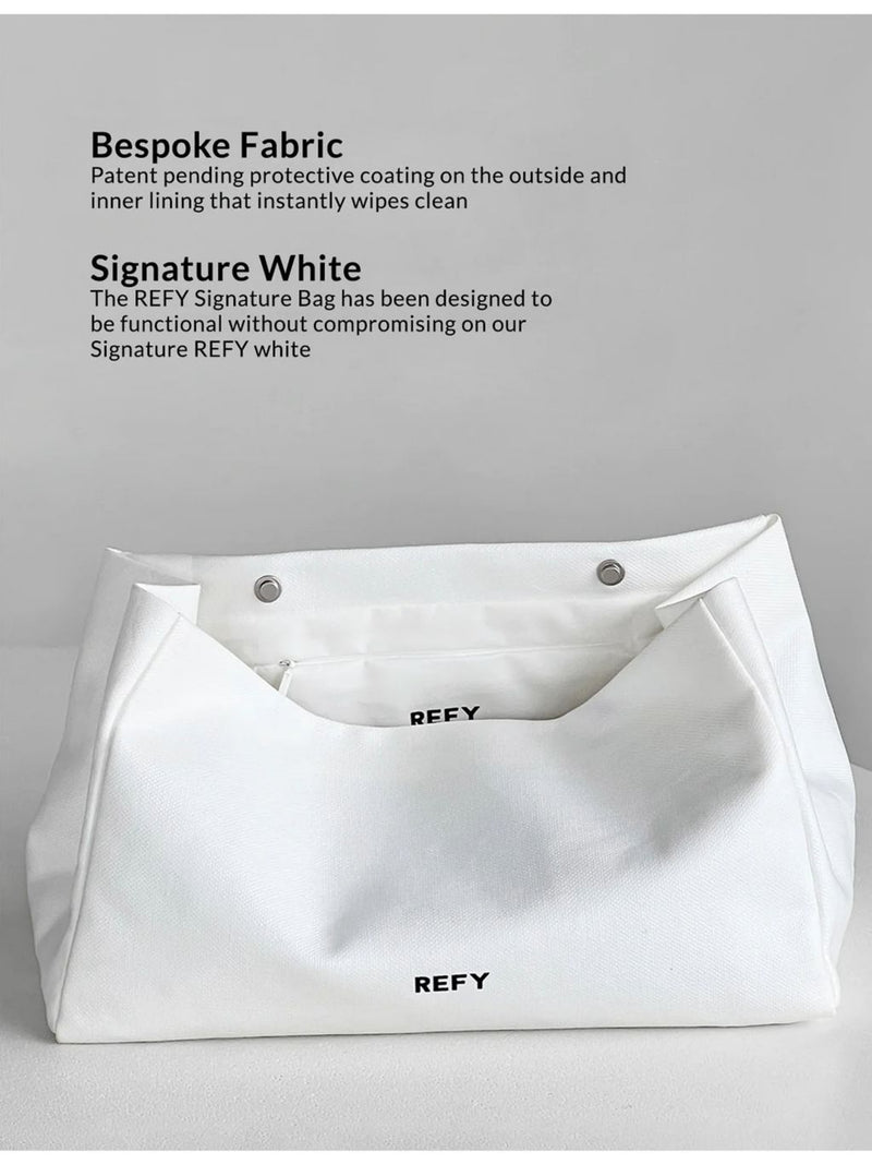 Refy cotton-canvas beauty bag with popper fastening, UK version