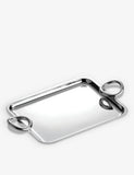 Christofle Vertigo two-handle silver-plated tray 20cm x 16cm (British brand)
