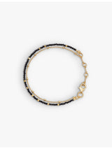 selfridges Astley Clarke Biography 18ct Yellow-Gold Plated Sterling-Silver and Black Spinel Bracelet- Buy online at McGrocer