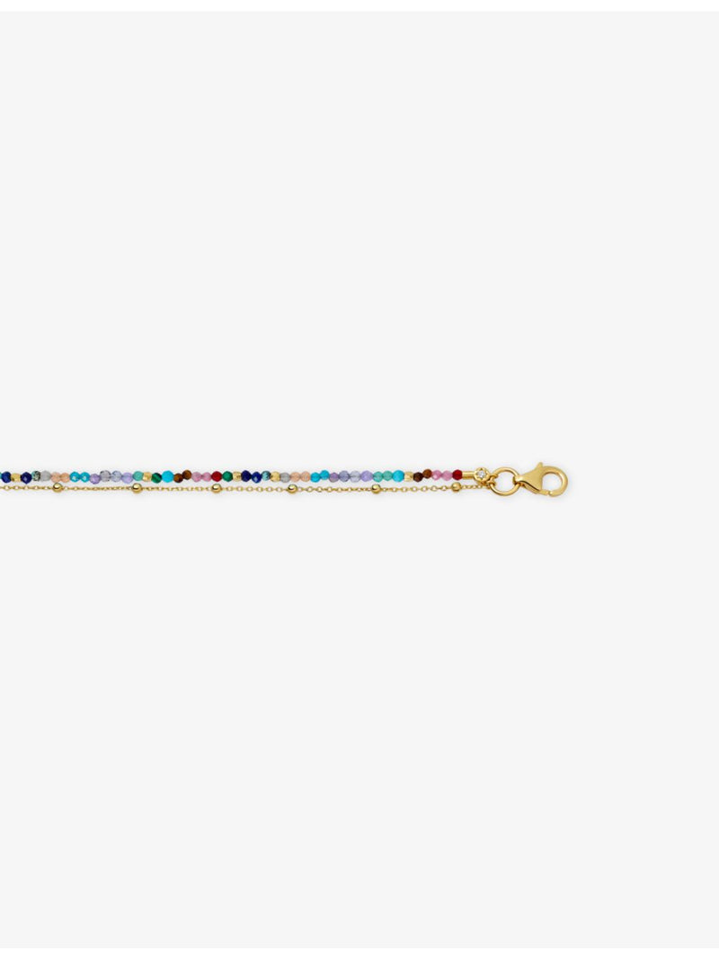 Astley Clarke multi gemstone bracelet, 18ct gold plated, UK version