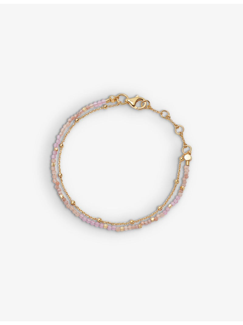 Astley Clarke pink chalcedony and rhodochrosite bracelet, imported from the UK