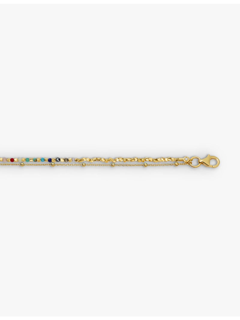 Astley Clarke rainbow gemstone bracelet gold plated sterling silver, UK version