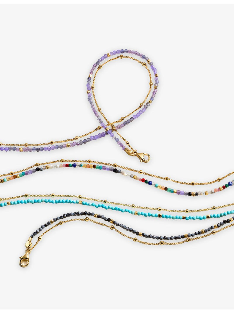 Astley Clarke gold plated turquoise gemstone necklace 16-18 inches (British brand)