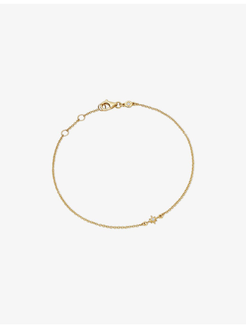 Astley Clarke 14ct yellow gold lab-grown diamond bracelet 16.5-18.5cm (British brand)