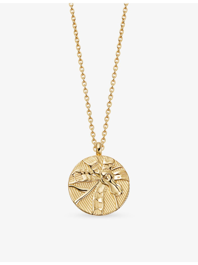 Astley Clarke Terra Loved 18ct gold plated locket necklace, UK version