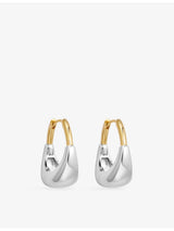 selfridges Astley Clarke Aurora U-Hoop 18ct Yellow-Gold Plated Sterling-Silver Hoop Earrings- Buy online at McGrocer