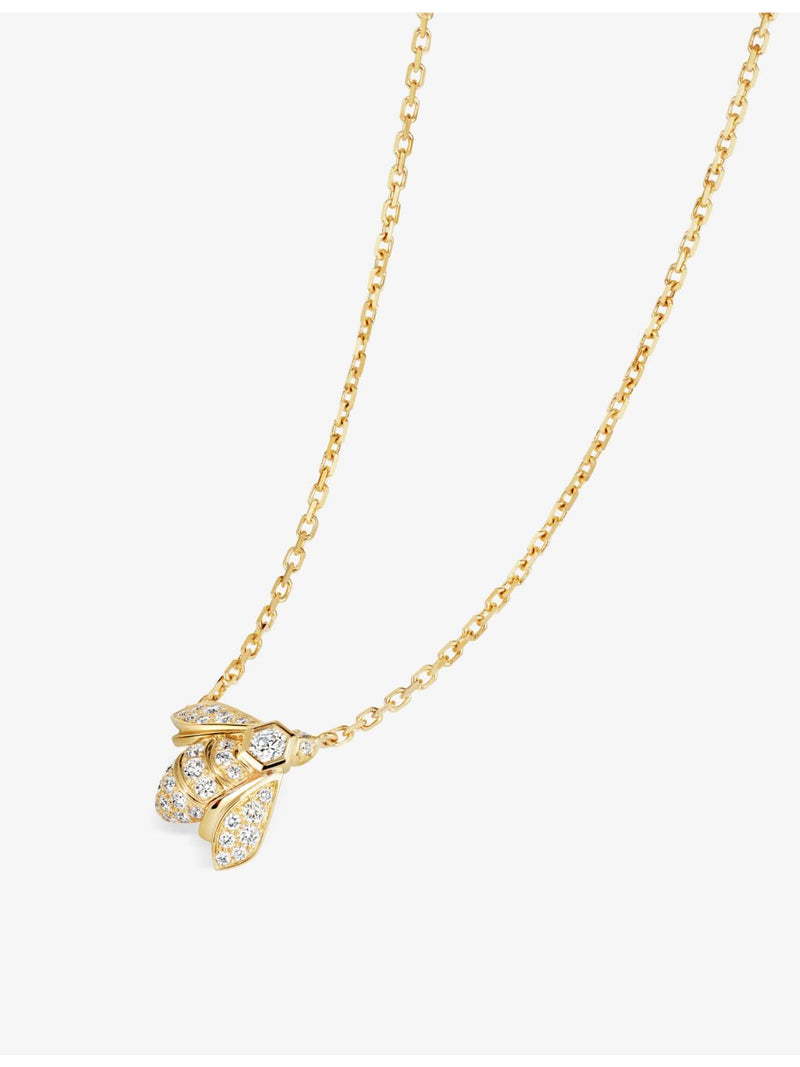 Chaumet bee diamond pendant necklace 18ct yellow gold, imported from the UK