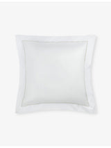 selfridges The White Company Savoy Large-Square Cotton Oxford Pillow Case 65cm x 65cm- Buy online at McGrocer