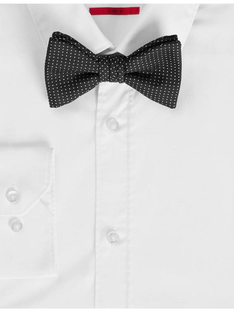 HUGO micro-dot silk bow tie pre-tied 10.6cm, imported from the UK