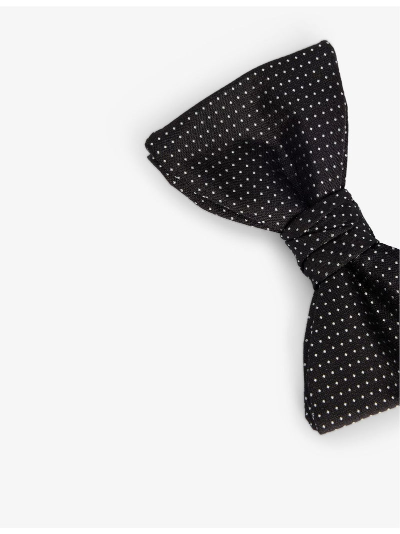 HUGO micro-dot silk bow tie pre-tied 10.6cm, imported from the UK